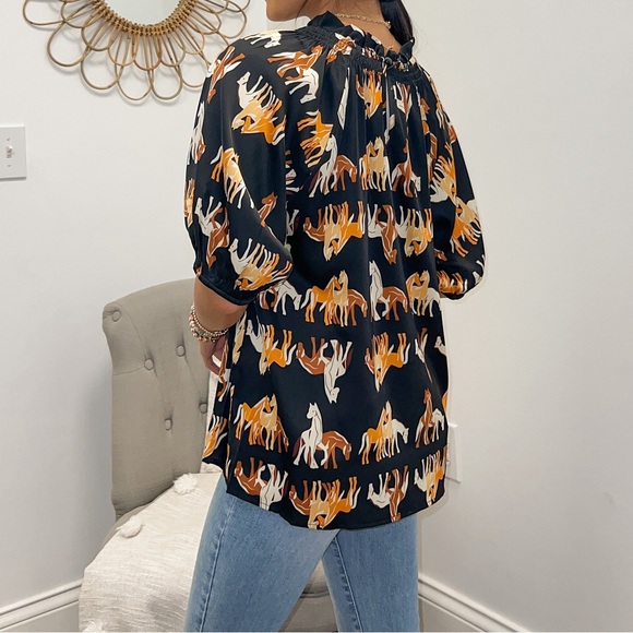 THML Horse Print Top - Picture 3 of 8